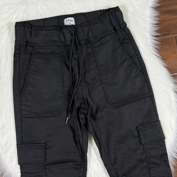 Bevy Flog Women's Size 25 Black Gaya Drawstring Cargo Jogger Pull On Pants - Picture 2 of 11